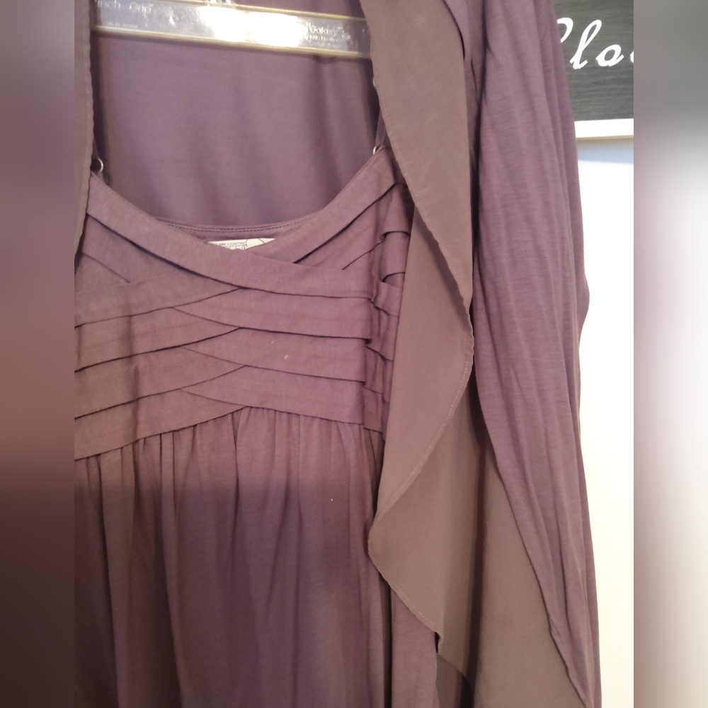 NEW YORK &CO Dress & Draped Cardigan Set M - Picture 9 of 12